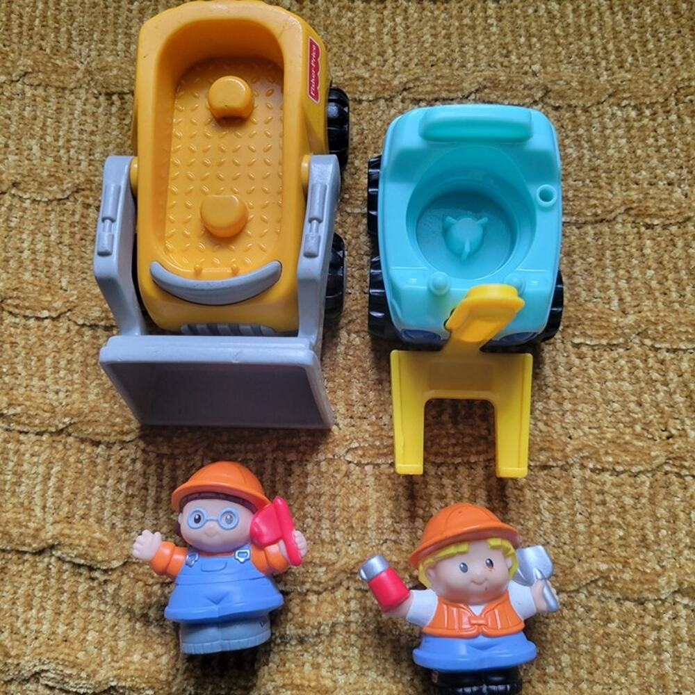 Little People Construction Mixed Set - Lift & Load, 2 People, Bulldozer